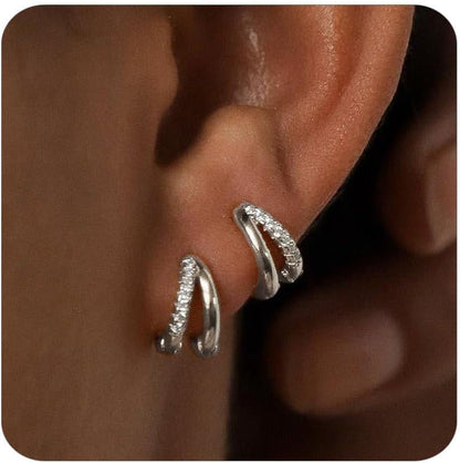 Gold Hoop Earrings for Women,14K Gold Plated Huggie Hoop Earrings for Gift