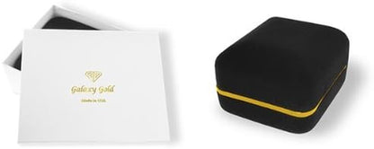 Galaxy Gold GG 14K Solid Gold 18" Necklace with Sapphire Flower Pendant