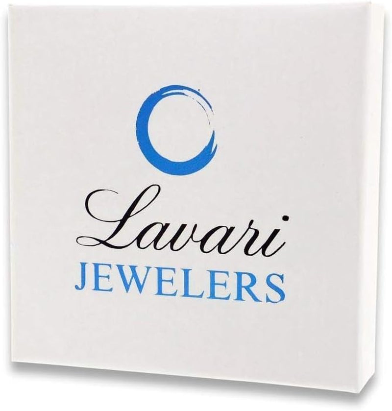 Lavari Jewelers 16 Gauge Top Mount Belly Ring for Women - 10K White or Yellow Gold 12 Mm Cubic Zirconia Belly Ring for Her - CZ Unisex Stud Hypoallergenic Piercing Jewelry - 16G Body Piercing for Men