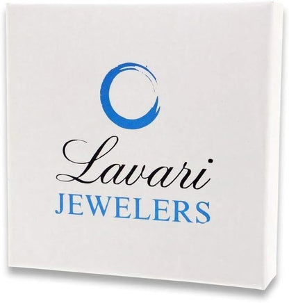 Lavari Jewelers 16 Gauge Top Mount Belly Ring for Women - 10K White or Yellow Gold 12 Mm Cubic Zirconia Belly Ring for Her - CZ Unisex Stud Hypoallergenic Piercing Jewelry - 16G Body Piercing for Men
