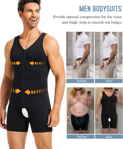 Male compression shirt gynecomastia tummy control