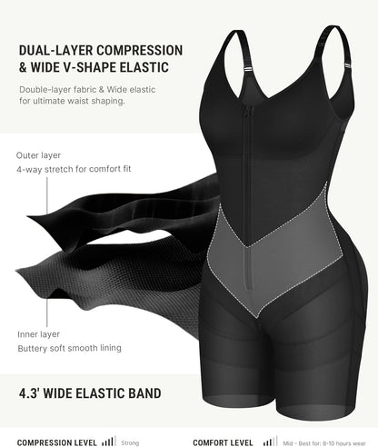 Colombian shapewear back view showing butt lifting technology