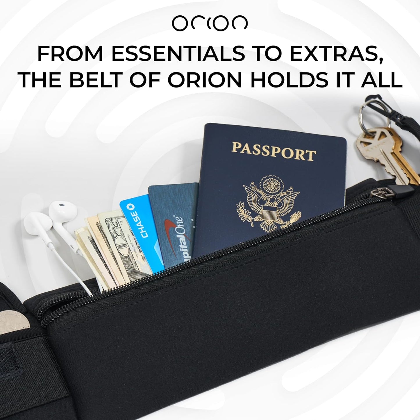 Money belt for hiking and gym phone storage