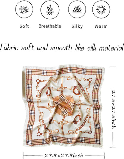 Satin Bandanas Head Scarf for Women Hair Scarves Accessories Lightweight Fashion Wrap Neck Silk Sleeping Headscarf