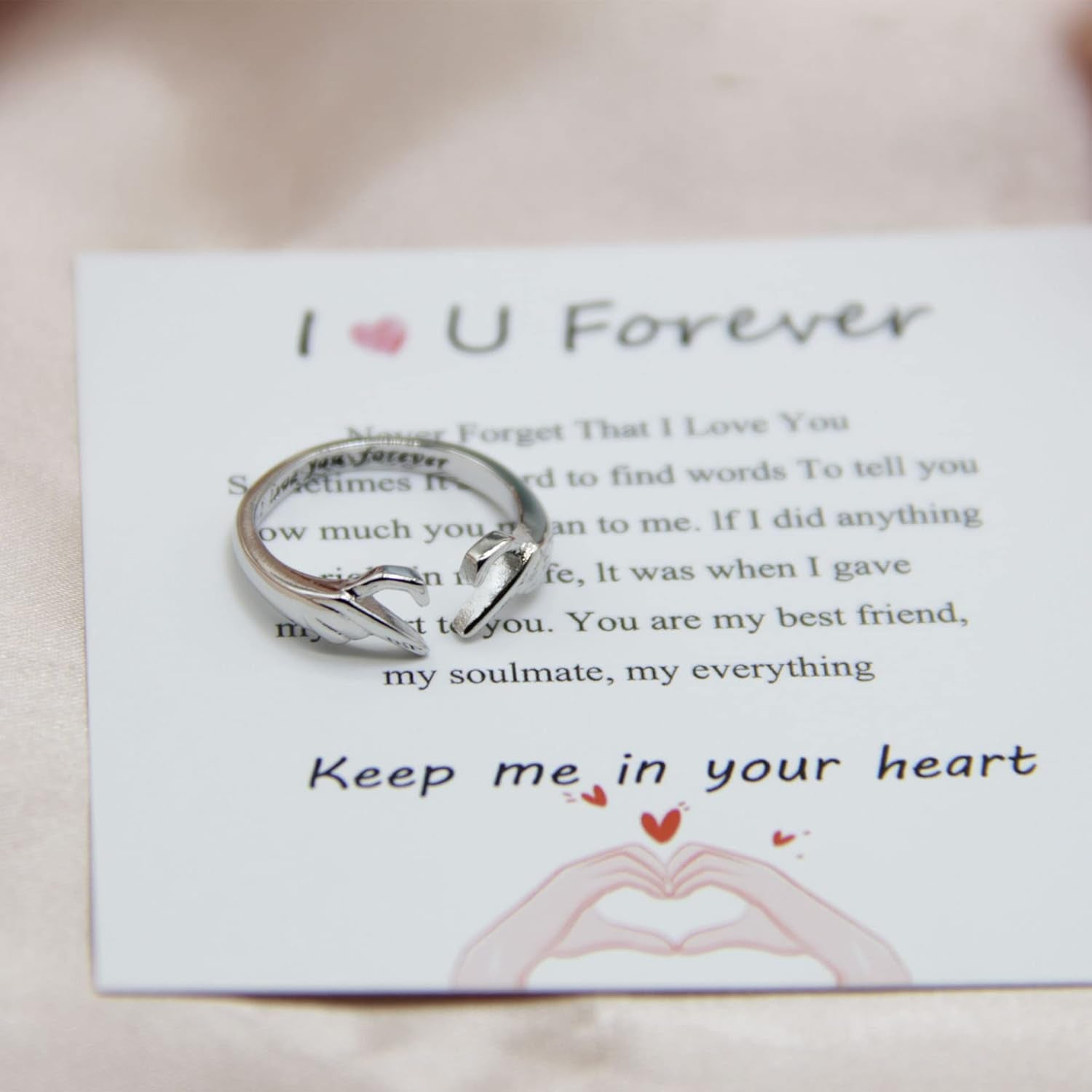 Adjustable Hand Heart Irish Claddagh Ring, Love Heart Claddagh Couple Ring Promise for Women, Heart Jewelry Valentine'S Day Rings Mothers Day Valentines Holiday Friends