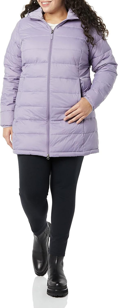 Amazon Essentials Womens Lightweight Water-Resistant Packable Hooded Puffer Coat (Available in plus Size)