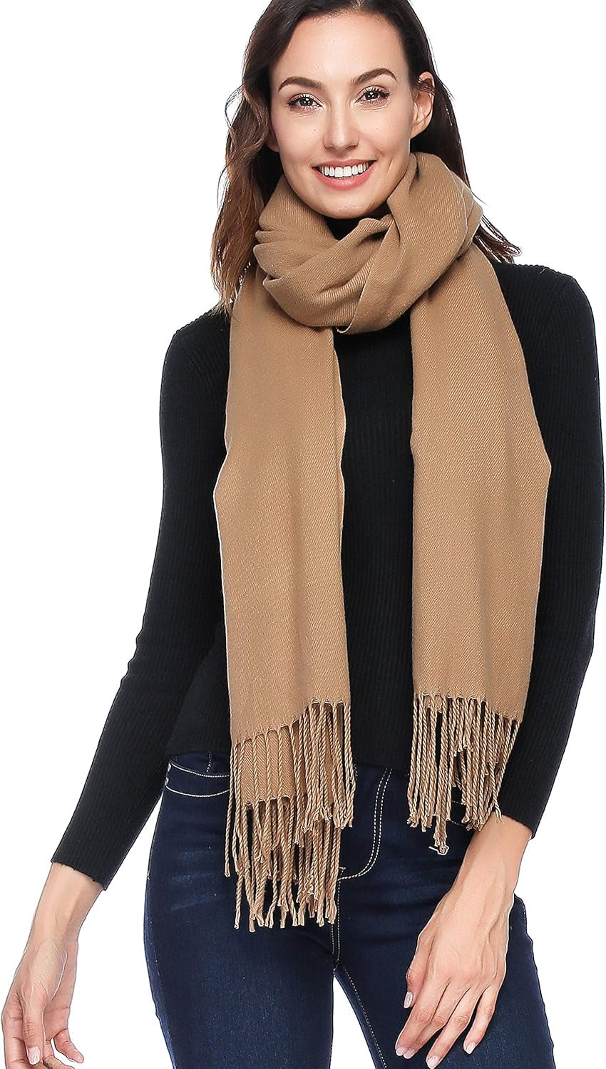 HOYAYO Extra Large Thick Pashmina Shawl Wraps - Wool Soft Winter Warm Scarves Travel Blanket for Women