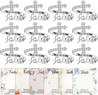 Christian faith ring with verses card packaging
