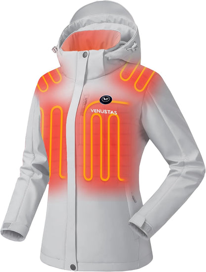Heated jacket pocket with battery storage design