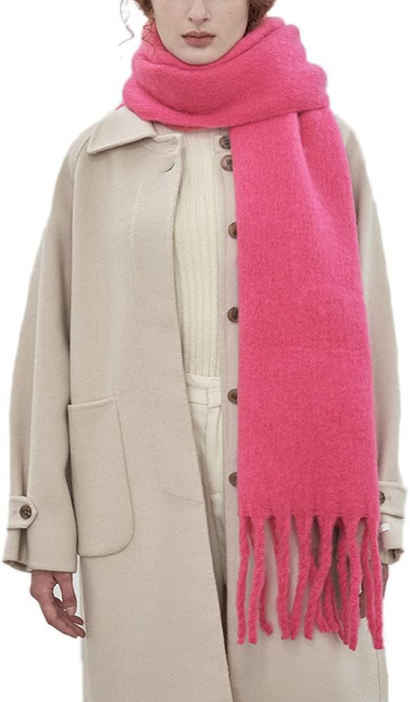 Large Chunky Scarf Oversized Fluffy Scarves Blanket Big Wool Thick Winter Warm