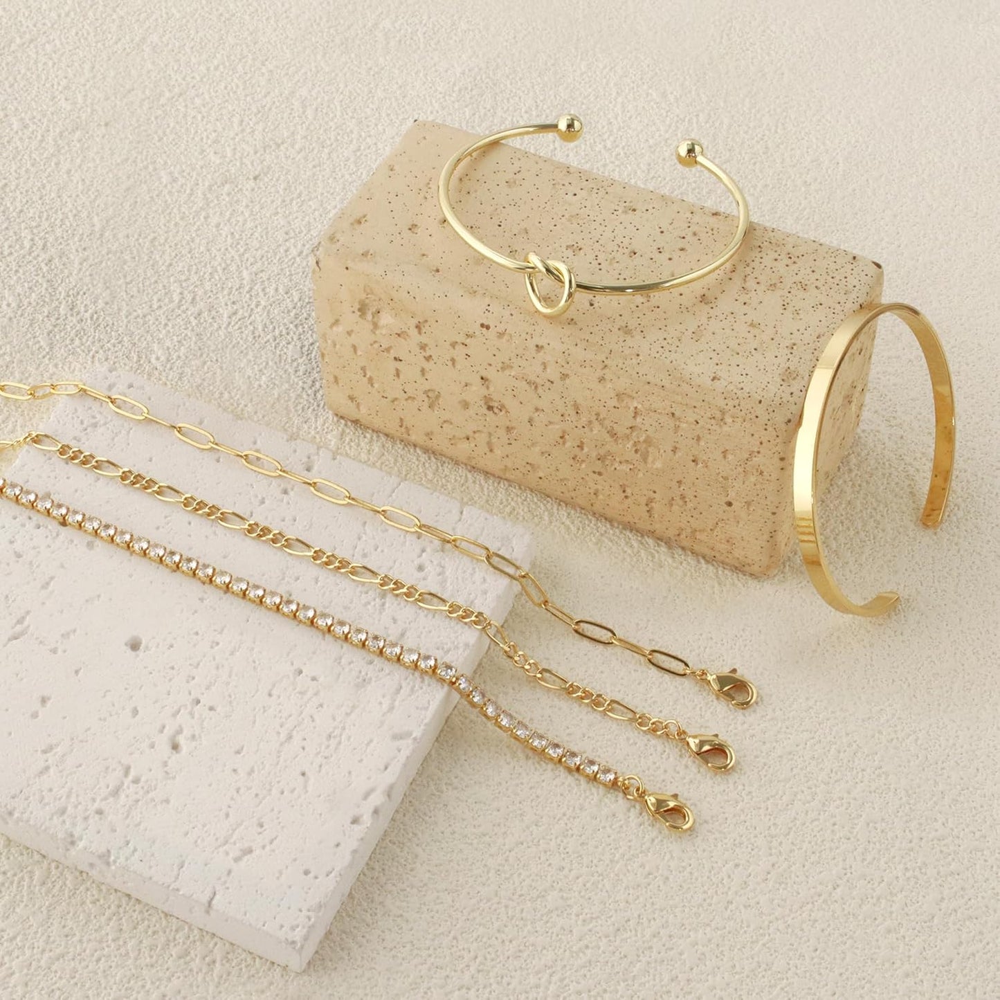 Style D adjustable gold plated cuff bracelet