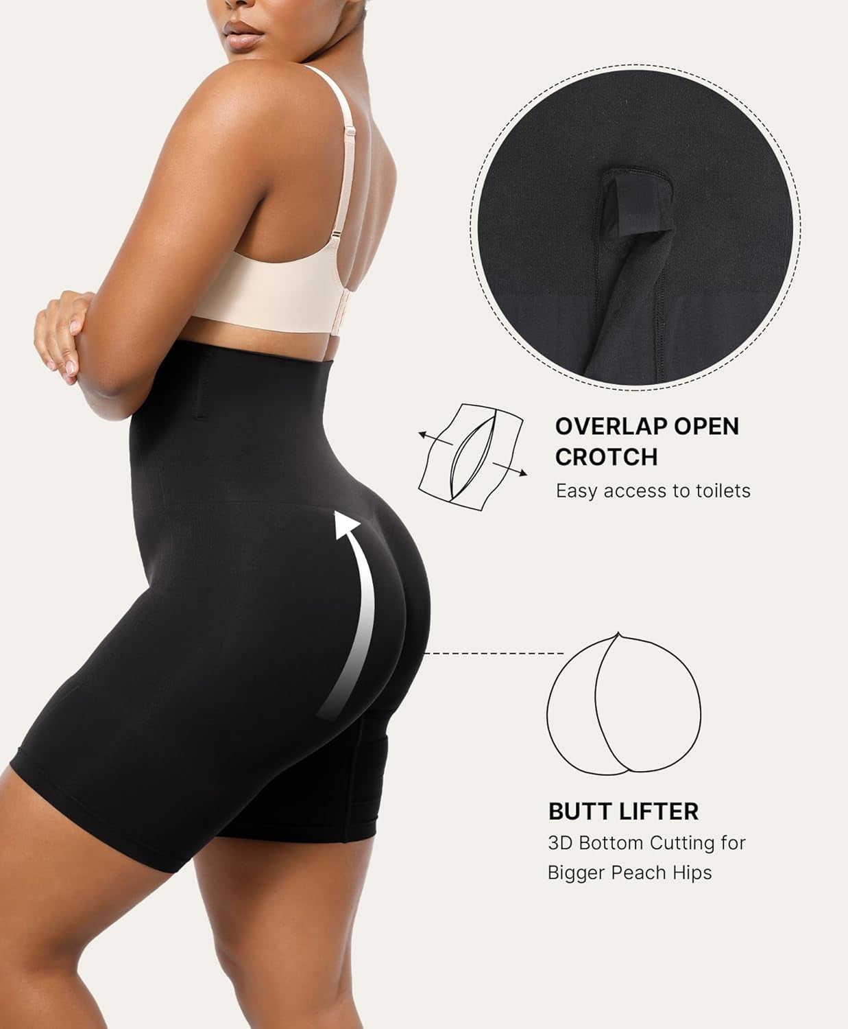 SHAPELLX girdle shorts seamless construction detail