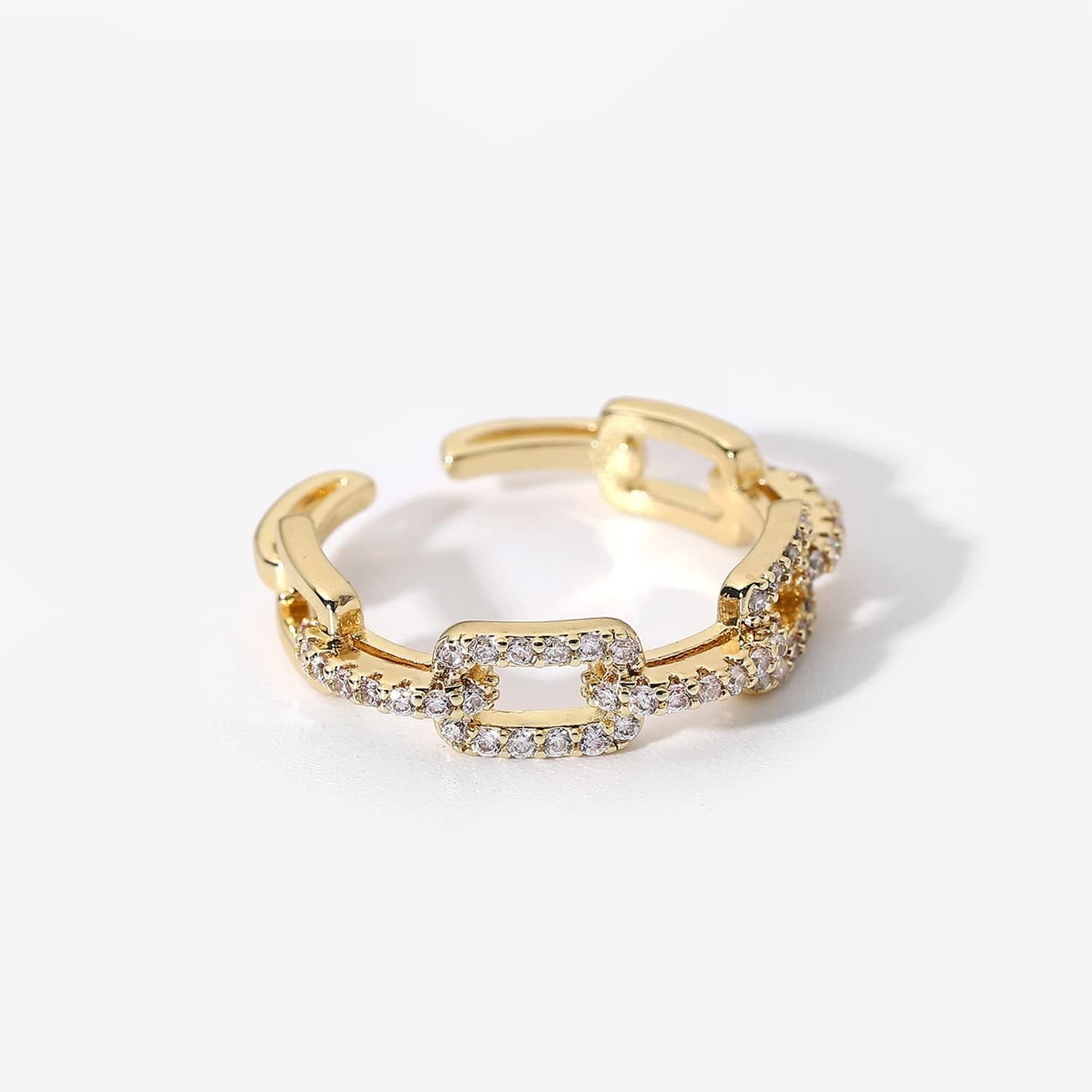 18K gold adjustable knuckle ring for women