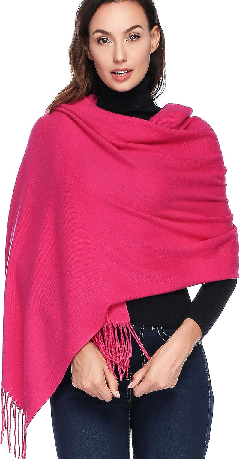 HOYAYO Extra Large Thick Pashmina Shawl Wraps - Wool Soft Winter Warm Scarves Travel Blanket for Women