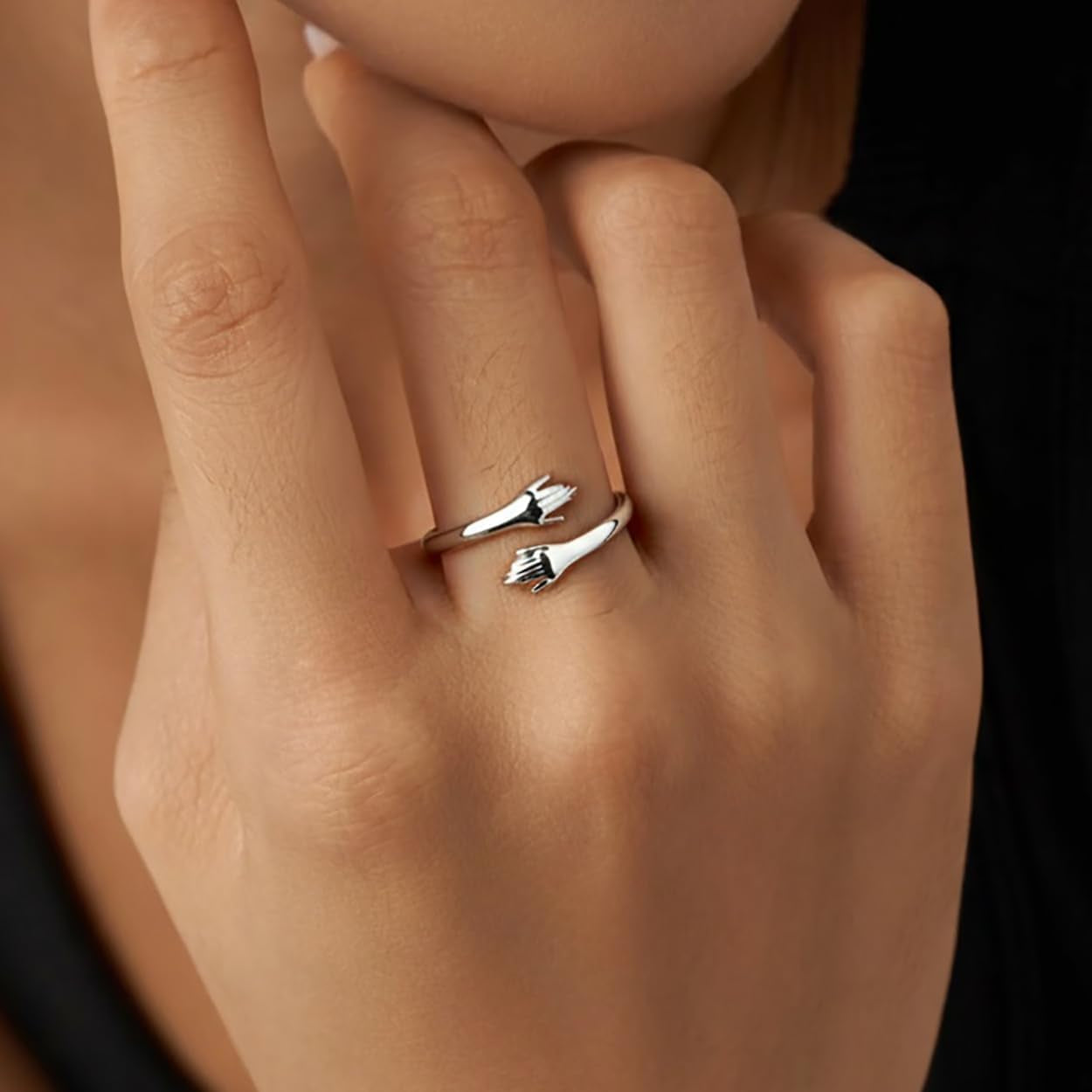 Non-tarnish granddaughter ring size adjustment feature