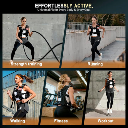 Plus size weighted training vest with comfort padding detail