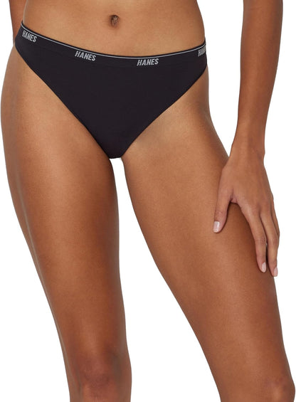 Women modeling seamless Hanes Moves hipster underwear