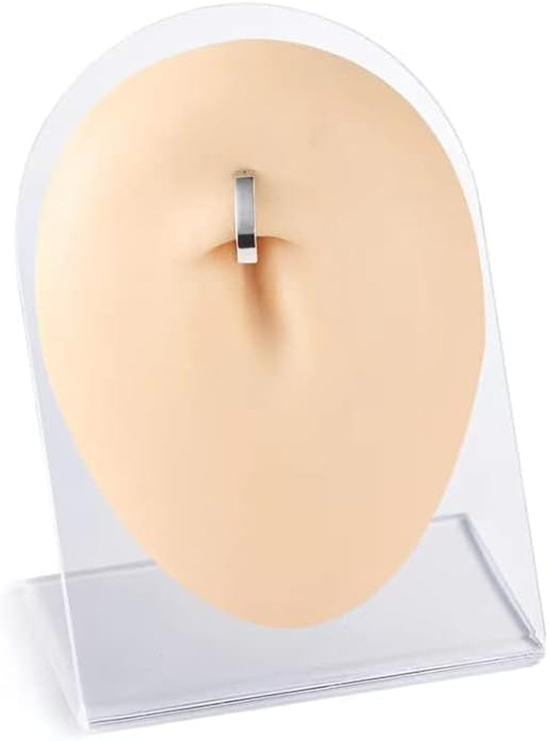 14G Clicker Belly Button Ring，Surgical Stainless Steel Hinged Belly Button Rings Belly Barbell Piercing Navel Barbell Body Jewelry 2PCS