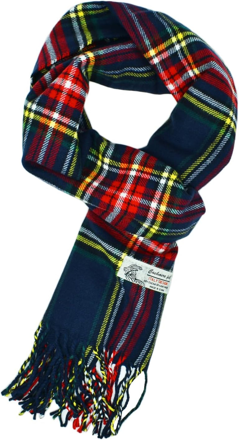 Glory Max Scottish Stewart Tartan Plaid Luxurious Winter Scarf Soft Cashmere Feel 72"X12"