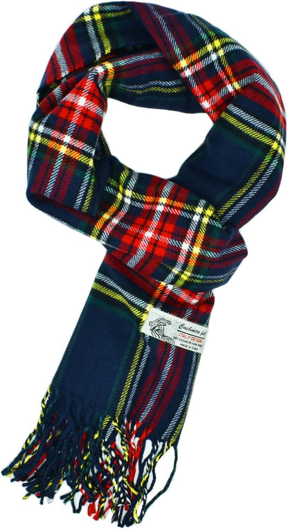 Glory Max Scottish Stewart Tartan Plaid Luxurious Winter Scarf Soft Cashmere Feel 72"X12"