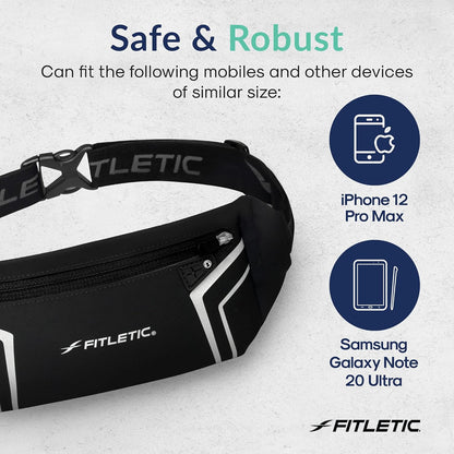 Adjustable women's running belt with comfortable waist fit