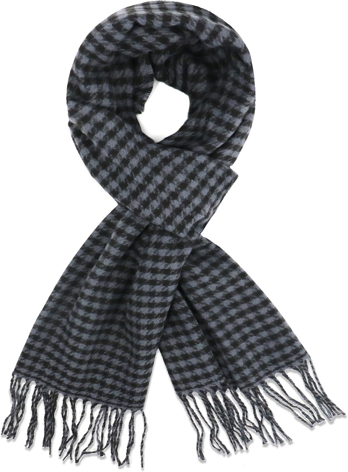 Plaid Scarf for Women Men, Lightweight Classic Tartan Tassel Scarves Fashion Warm Winter Chunky Scarf Cold Weather