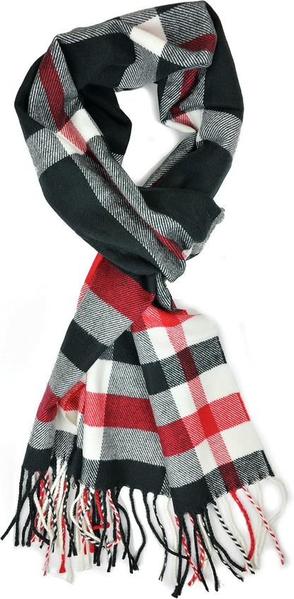 Plum Feathers Super Soft Luxurious Cashmere Feel Unisex for Men and Women Winter Scarf