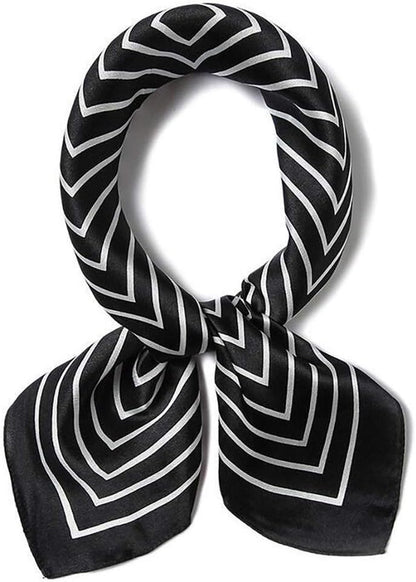 ANDANTINO 100% Mulberry Silk Square Scarf for Hair-25.6" X25.6'' Women Men Natural Silk Neckerchief Digital Printed Headscarf