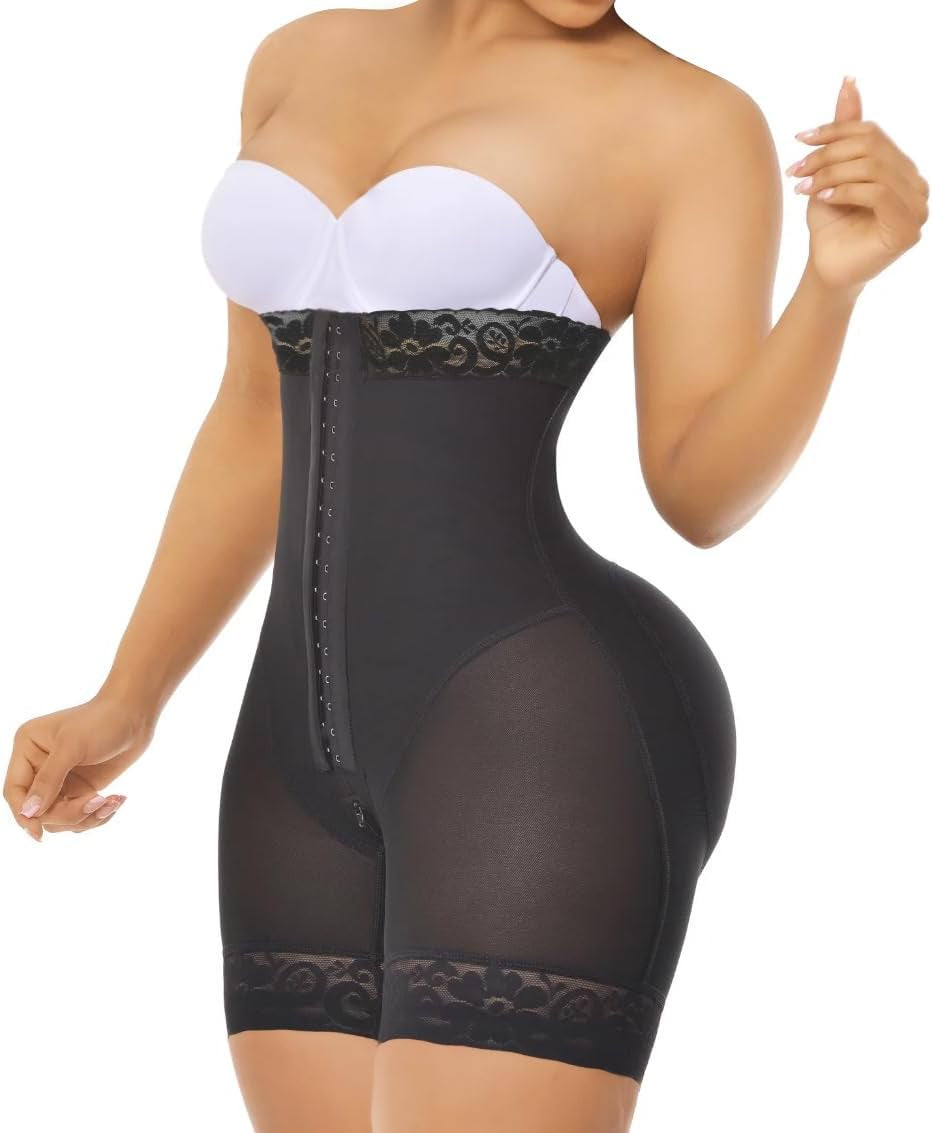 Fajas colombianas body shaper showing tummy control technology