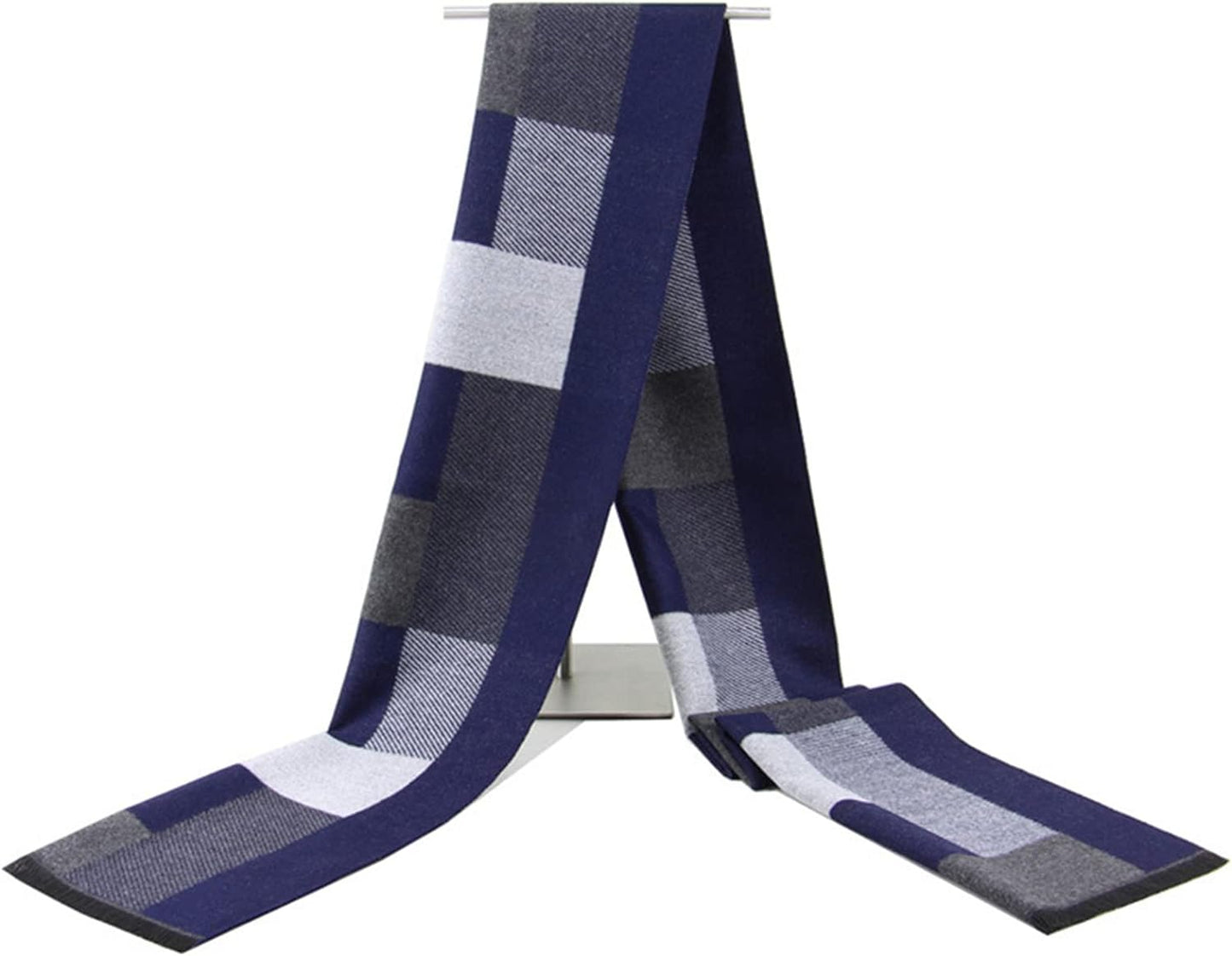 Men'S Scarves Classic Arrival Winter Plaid Scarf Tassel Edge Soft Warm Scarf