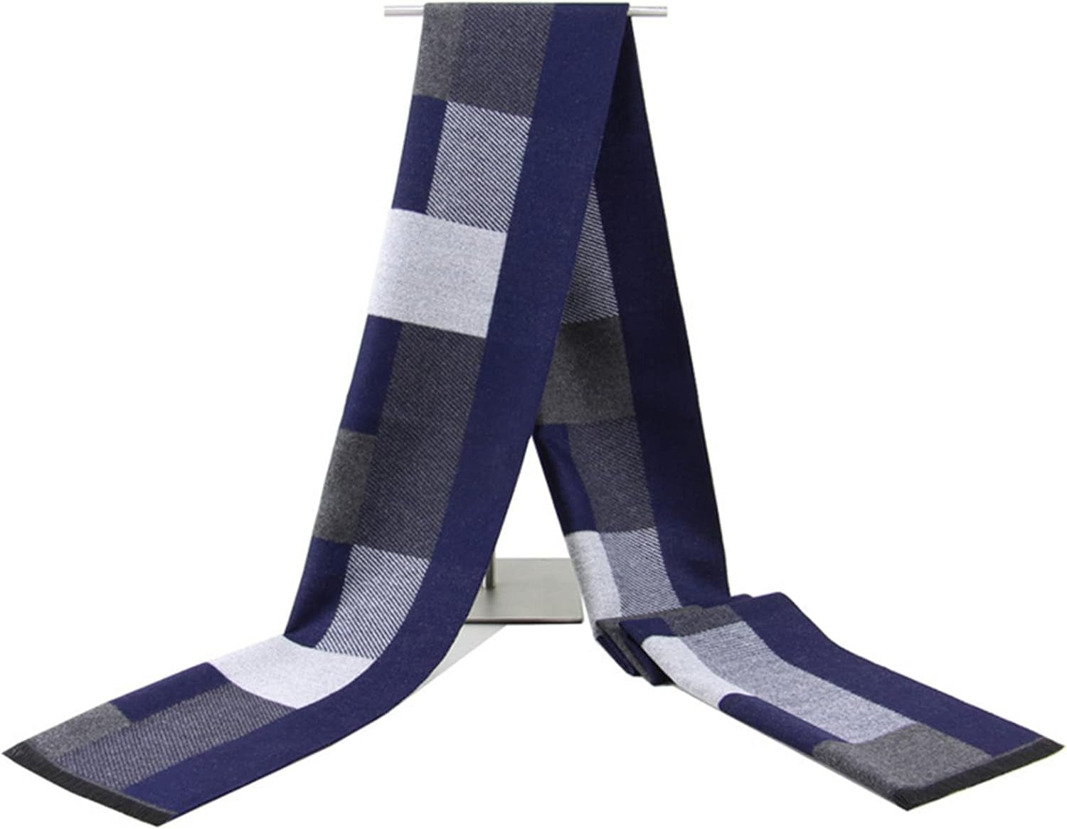 Men'S Scarves Classic Arrival Winter Plaid Scarf Tassel Edge Soft Warm Scarf