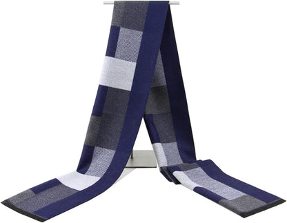 Men'S Scarves Classic Arrival Winter Plaid Scarf Tassel Edge Soft Warm Scarf