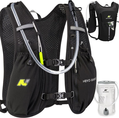 Woman wearing hydration vest during cycling or trail running activity