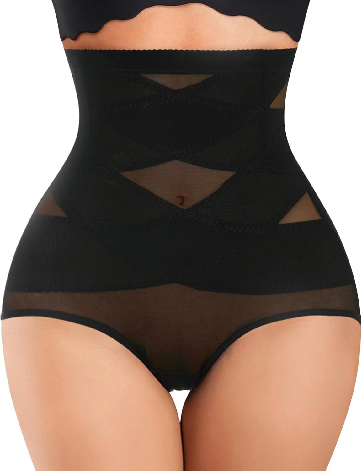 Nebility tummy control waist trainer panty in nude color front view