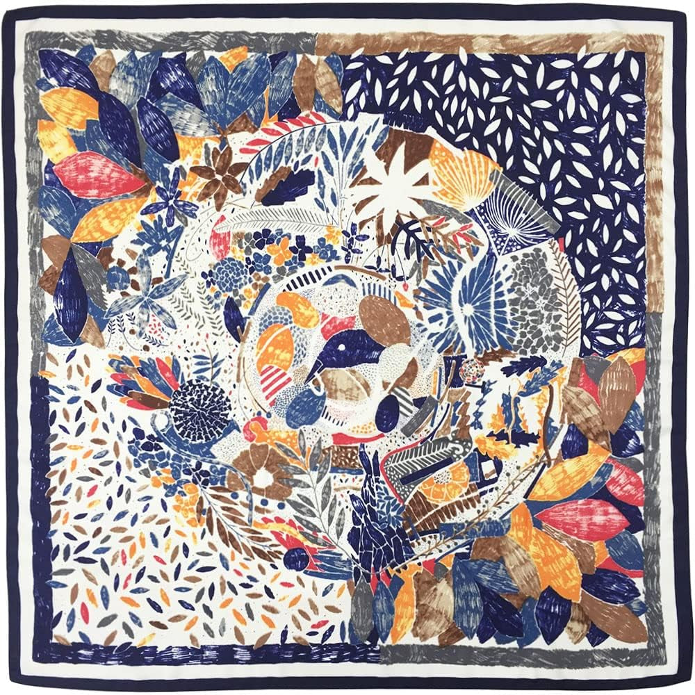 Julunar Silk like Head Scarf for Women - Satin Large Hair Scarves - 35" Square Silk Hair Wrap for Sleeping with Gift Packed