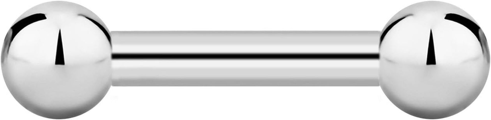 Forbidden Body Jewelry Nipple Barbell, Nipple Bars, Silver Nipplerings Piercing Surgical Steel 8G - 18G Straight Barbell Body Jewelry (Sold Individually)