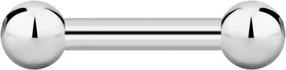 Forbidden Body Jewelry Nipple Barbell, Nipple Bars, Silver Nipplerings Piercing Surgical Steel 8G - 18G Straight Barbell Body Jewelry (Sold Individually)