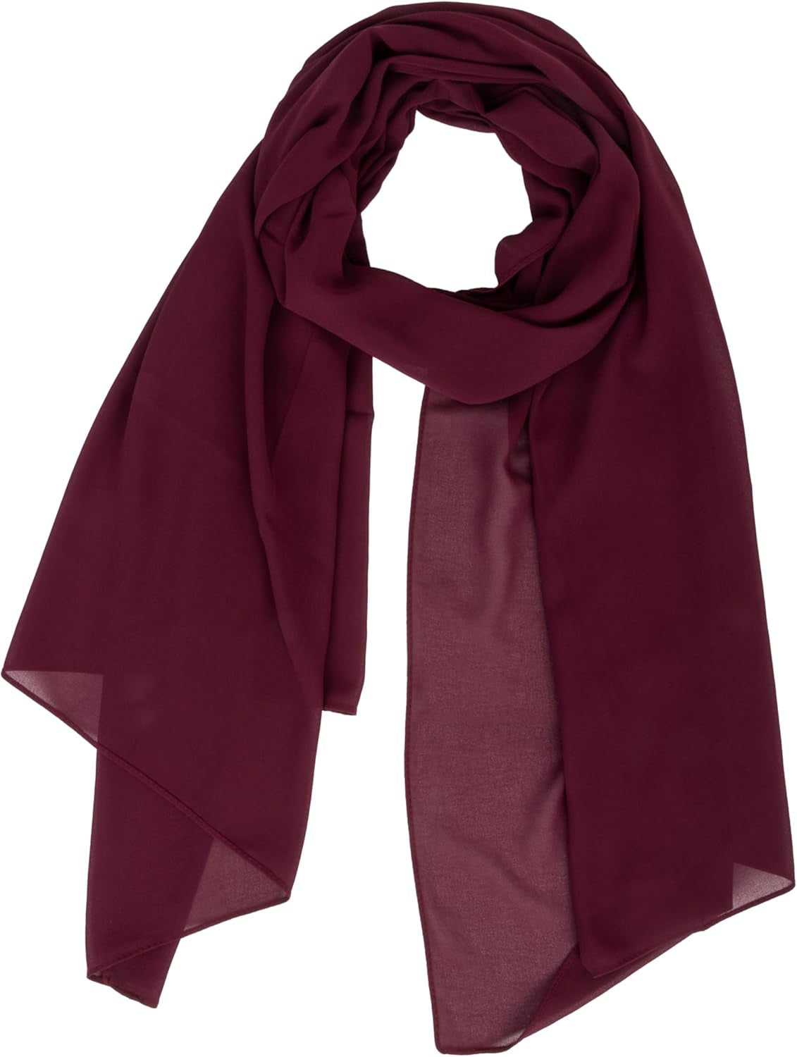 Women Lightweight Chiffon Scarf Breathable Solid Color Long Fashion Scarves Sun-Proof Shawls Wrap