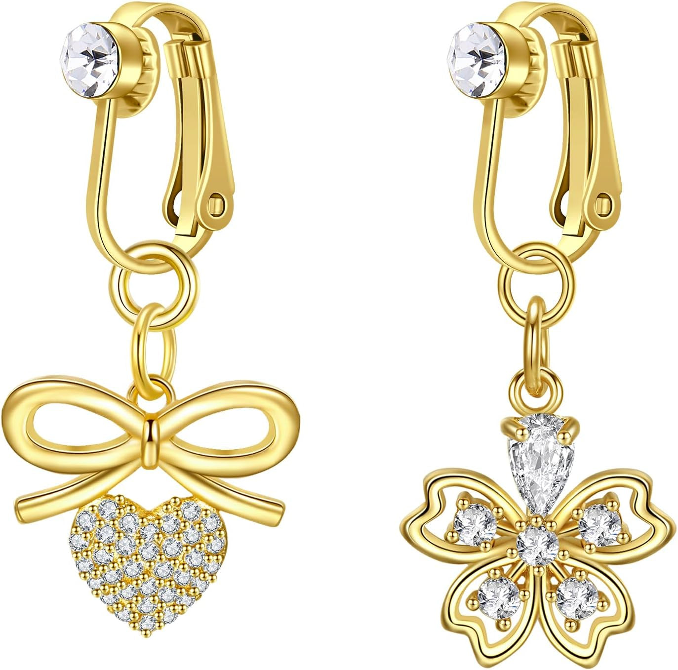 Clip-on belly ring earring versatile styling options