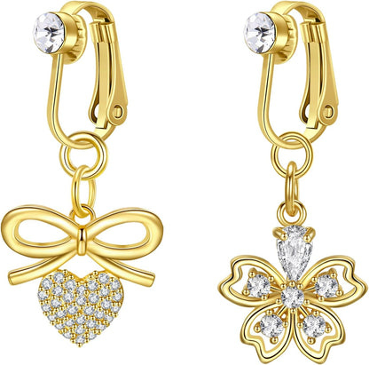 Clip-on belly ring earring versatile styling options
