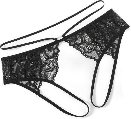 Avidlove hollow out floral lace thongs cheeky cut