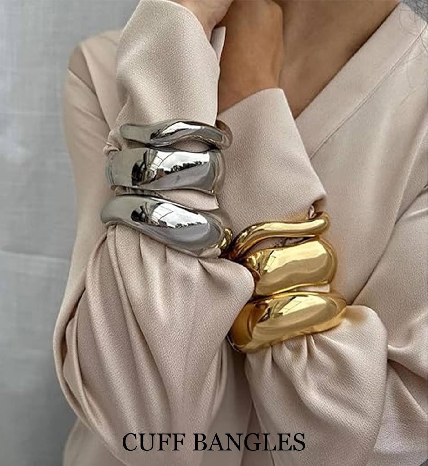 Gold bangle bracelets hypoallergenic stacking jewelry