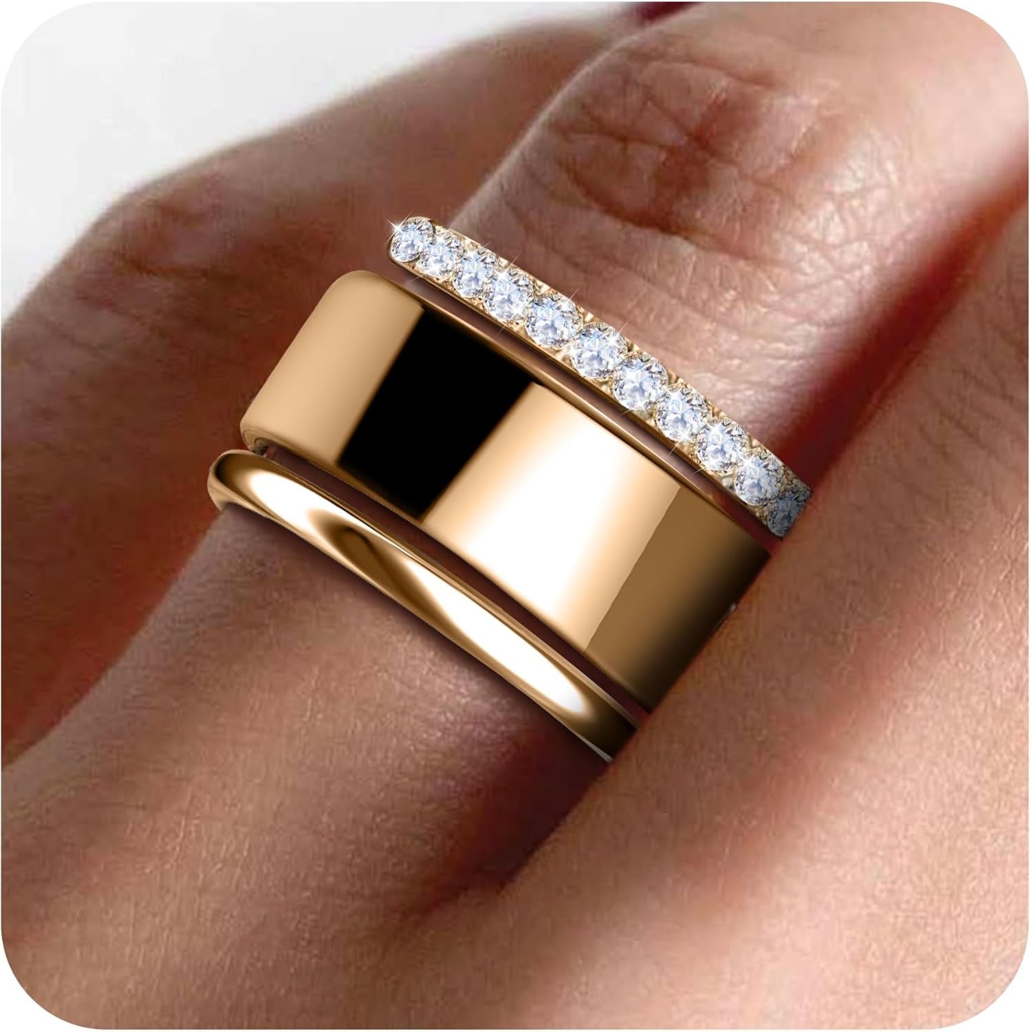 Oura Ring accessory gold plated stacking ring collection