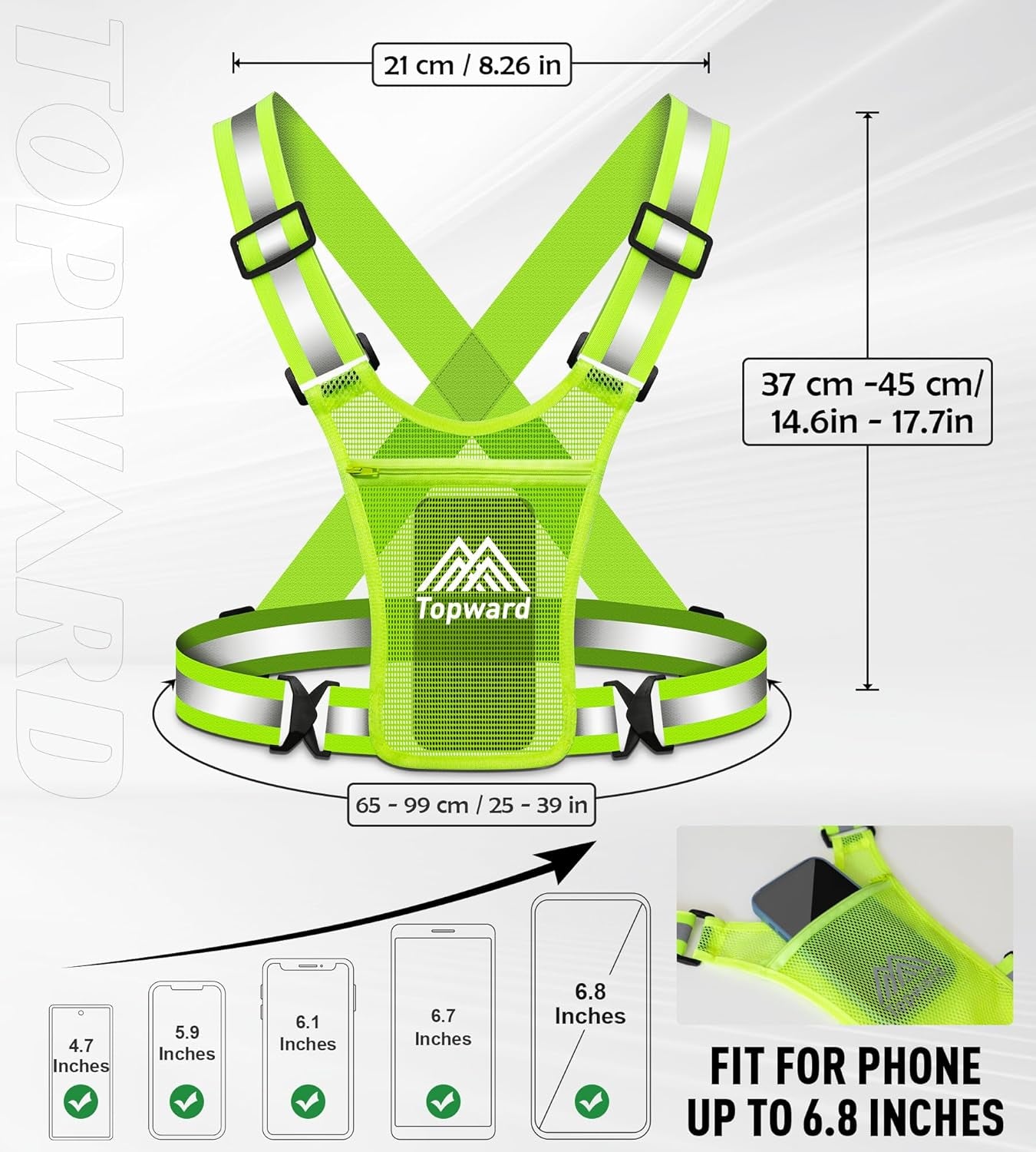 Safety gear reflective vest for cycling and dog walking activities