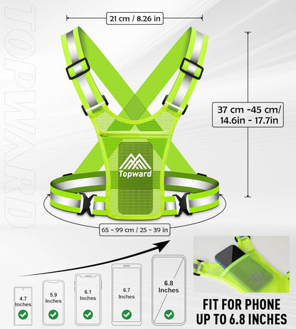 Safety gear reflective vest for cycling and dog walking activities