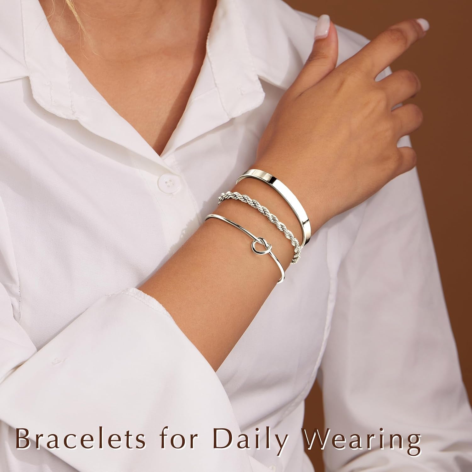 Gold and silver tone bangle bracelets for women fashion jewelry
