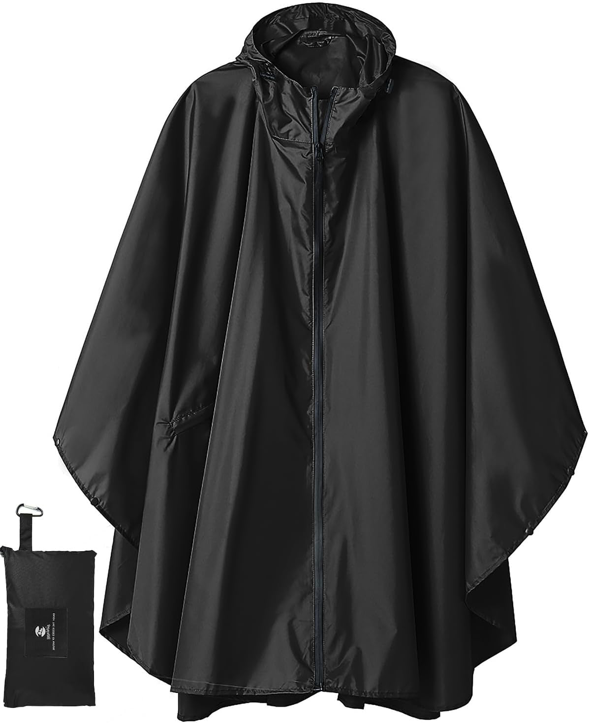 Saphirose Unisex Rain Poncho Waterproof Raincoat Hooded for Adults Women with Pockets