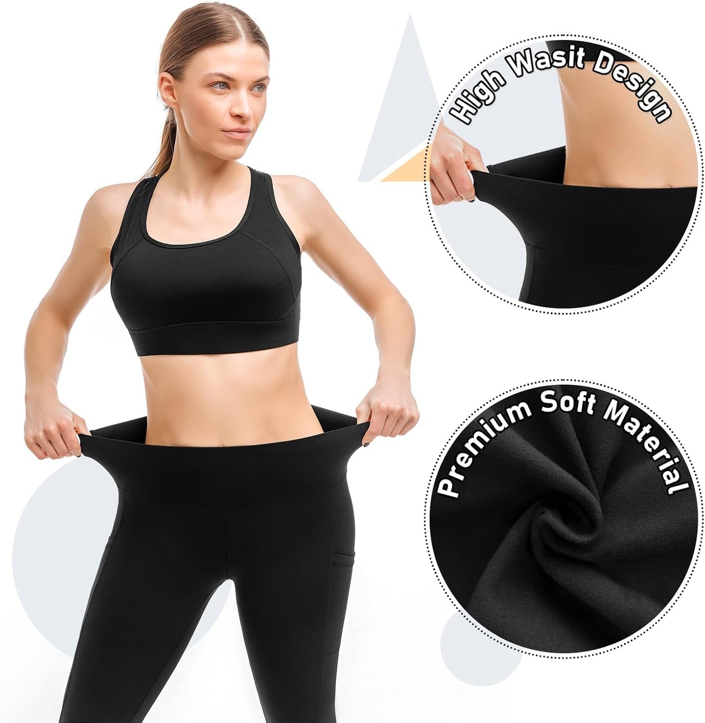 Close up of functional pocket detail on women's leggings