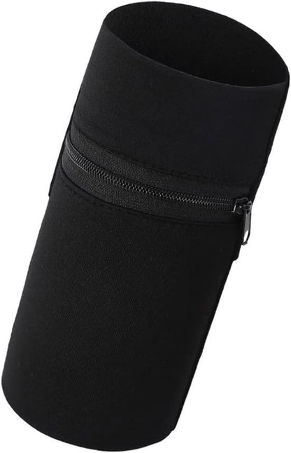 1 Pocket Wrist Wallet Wrist Cell Phone Holder, Ankle Wallet, Sweat Bands, Armband, Hidden Pouch, Wristlet Wallet for Travel, Outdoor Sports Running,Black