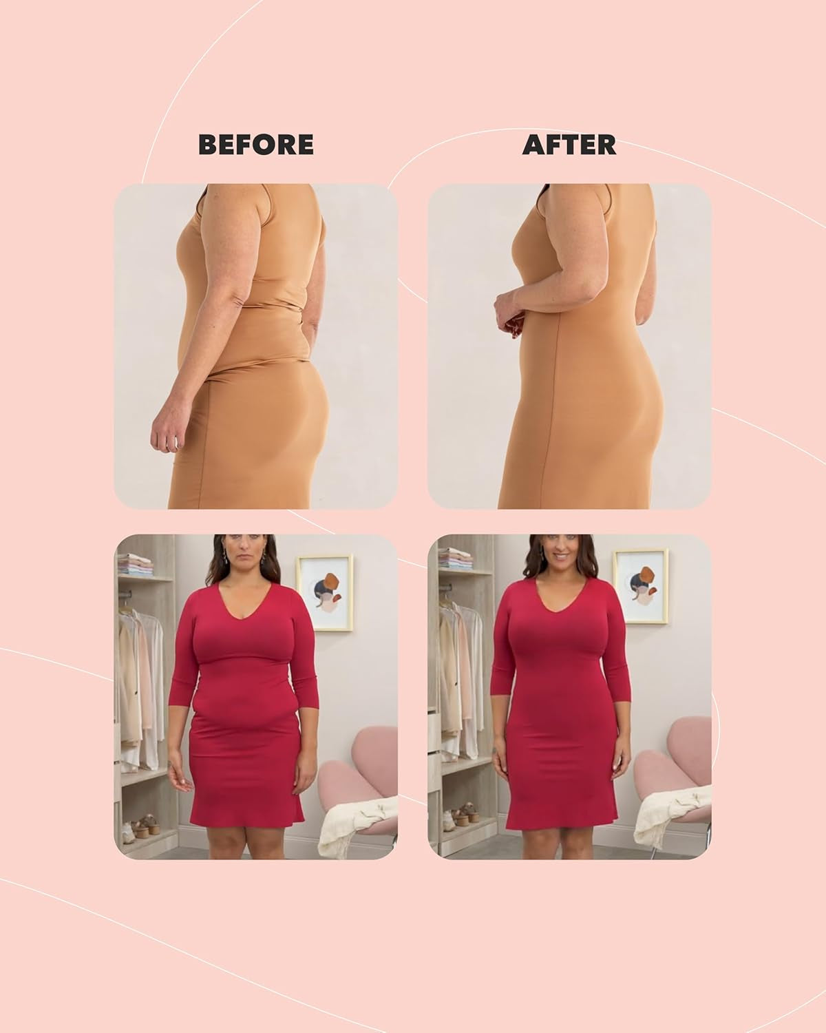 SHAPERMINT tummy control shapewear side view fit